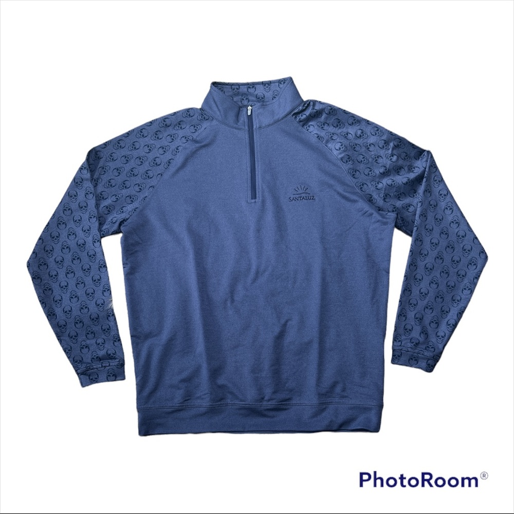 Peter Millar Perth skull print 1/4 zip pullover